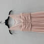 NWT Womens Pink Wide Strap Mesh Shoulder Zip Bridesmaids Wedding Dress Sz 8 image number 4