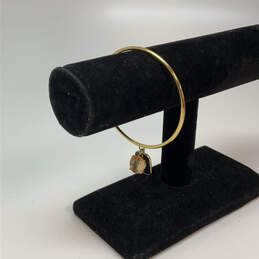 Designer J. Crew Gold-Tone Crystal Stone Faceted Classic Bangle Bracelet