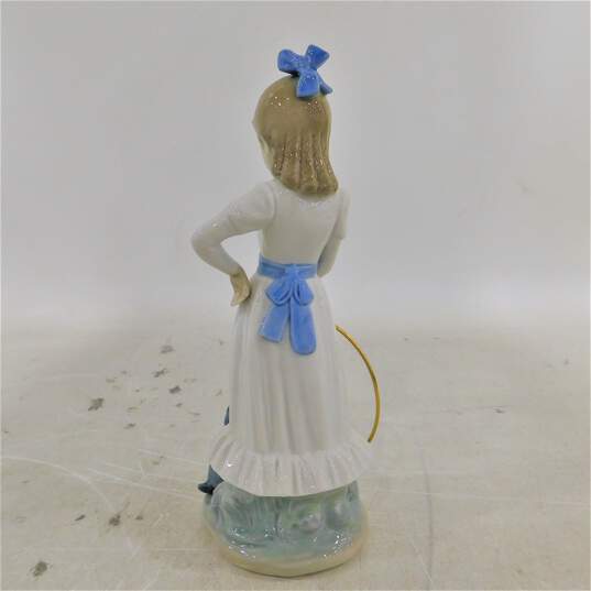 Nao by Lladro My Dog Does Tricks Girl with Hoop & Dog Figurine 0379 image number 2