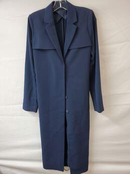 & Other Stories Long Belted Blazer Coat Navy Size 8