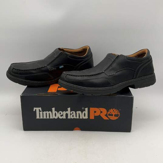 NIB Timberland Pro Mens Black Leather Alloy Toe Work Boots Shoes Size 14 W/ Box image number 1