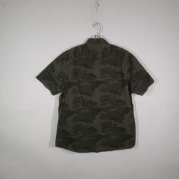 Mens Cotton Camouflage Collared Short Sleeve Chest Pockets Button-Up Shirt Sz XL alternative image