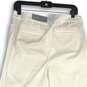 NWT Talbots Womens White Flat Front Slash Pocket Cropped Pants Size 8 image number 4