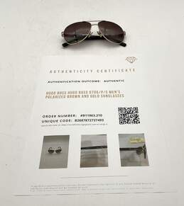 Hugo Boss 0705/P/S Men's Polarized Brown and Gold Sunglasses