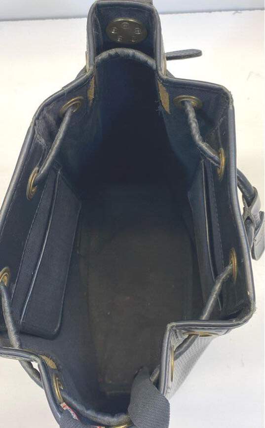 Dooney & Bourke Leather Drawstring Shoulder Bag Black image number 5