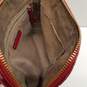 Michael Kors Red PVC MK Embossed Zip Crossbody Bag image number 6