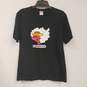 Mens Black Cotton Short Sleeve Crew Neck Pullover Graphic T-Shirt Size M image number 1