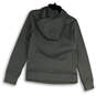 Womens Gray Long Sleeve Regular Fit Dri-Fit Hooded Pullover Hoodie Size XS image number 2