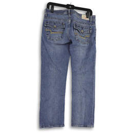 Womens Blue Denim Medium Wash Pockets Stretch Straight Leg Jeans Size 6 alternative image