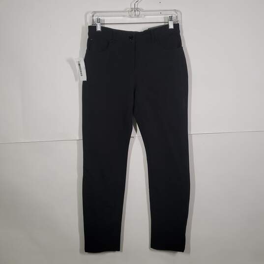 NWT Womens Flat Front Pockets Straight Leg Chino Pants Size 00 Short image number 1