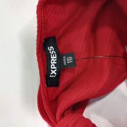 Express Red Ribbed Bodycon Dress Women's Size XXS