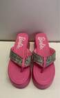 Forever 21 X Barbie Rhinestone Thong Platform Sandals Pink 8.5 image number 6