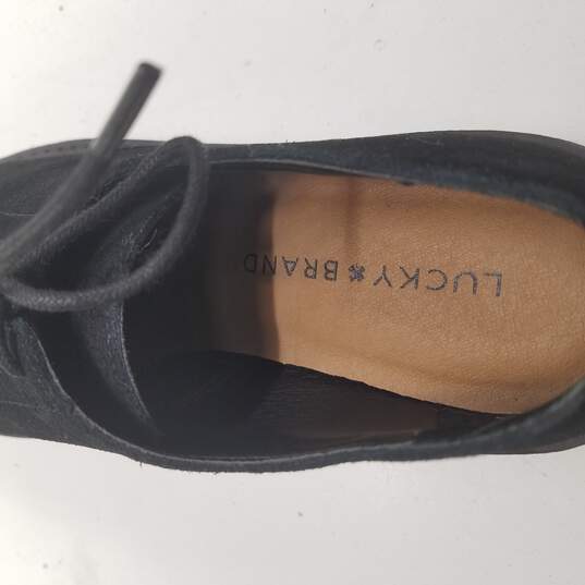 Lucky Brand Women Black Suede Oxford Sz 6.5 image number 7