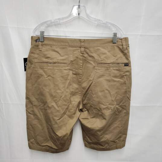 NWT Volcom MN's Beige Monty Stretch Cotton Blend Shorts Size 34 image number 2