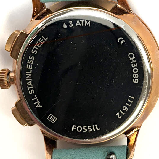 Designer Fossil Abilene CH-3089 Gold-Tone Stainless Steel Analog Wristwatch image number 4