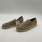 NWT Mens Beige Leather Round Toe Slip-On Classic Moccasin Shoes Size 9 image number 4