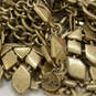 Designer Stella & Dot Gold-Tone Triple Strand Layered Statement Necklace image number 4