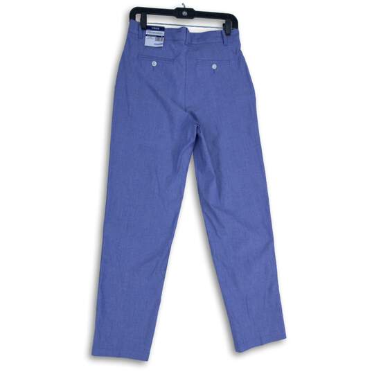 NWT IZOD Womens Blue Flat Front Slash Pocket Ankle Pants Size 18 image number 2