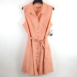 Sharagano Women Orange Sleeveless Dress Sz 14 NWT