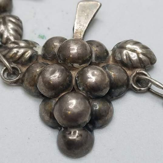 Sterling Silver Vintage Grape Cluster 7.5" Bracelet 20.8g image number 4