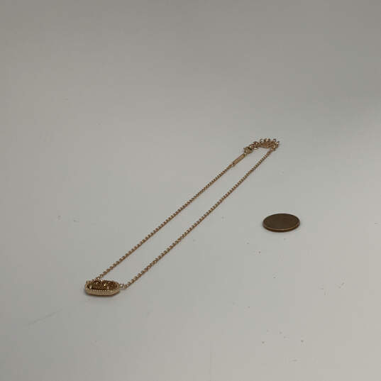 Designer Kendra Scott Gold-Tone Link Chain Pendant Necklace w/ Dust Bag image number 2