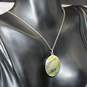 Connemara Marble & Sterling Silver Nephrite Pendant Necklace image number 2