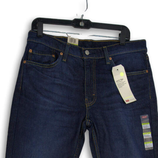 NWT Mens Blue 551 Slim Medium Wash Stretch Straight Leg Jeans Size 34X30 image number 3