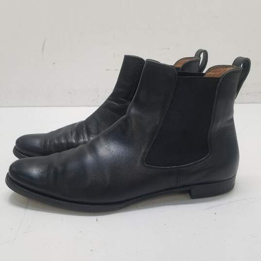 Neiman Marcus Leather Chelsea Boots Black 10 image number 2
