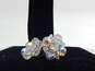 Vintage Aurora Borealis Crystal Multi Strand Necklaces Bracelet & Clip On Earrings 144.4g image number 4