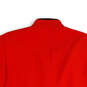 Womens Red Spread Collar Casual Long Sleeve Open Front Jacket Size 16 image number 4