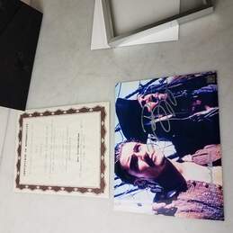 Signed 8in x 10in Glossy Photo Orlando Bloom & Johnny Depp Pirates of the Caribbean Framed w/ Certificate of Authenticity alternative image