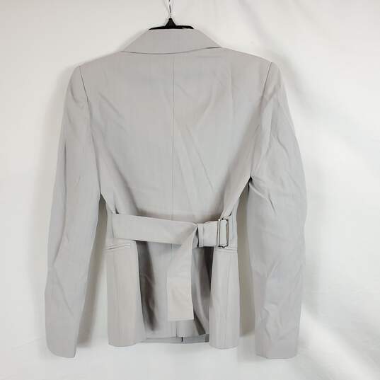 List Women Light Gray Suit Dress Set Sz 40 image number 8