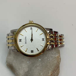 Designer Bulova C935286 Two-Tone Dial Water Resistant Analog Wristwatch