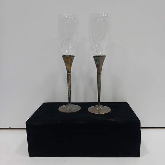 Things Remembered Wedding Champagne Glasses image number 2
