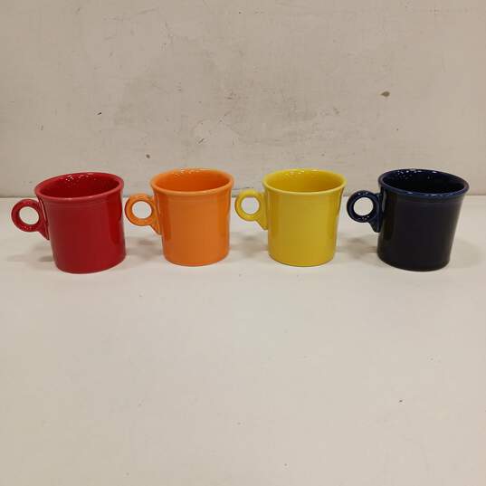 Bundle of 4 Assorted Fiesta Multicolor Ceramic Coffee Mugs image number 1