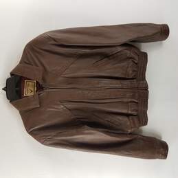 Attica De California Men Brown Leather Jacket M