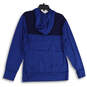 Mens Blue Heather Long Sleeve Activewear Hooded Pullover T-Shirt Size M image number 2