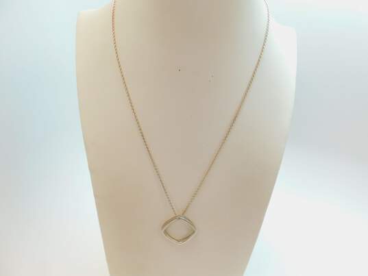 Tiffany & Co Frank Gehry 925 Torque Pendant Cable Chain Necklace image number 1