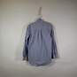 Mens Striped Long Sleeve Chest Pockets Collared Button-Up Shirt Size Small image number 2