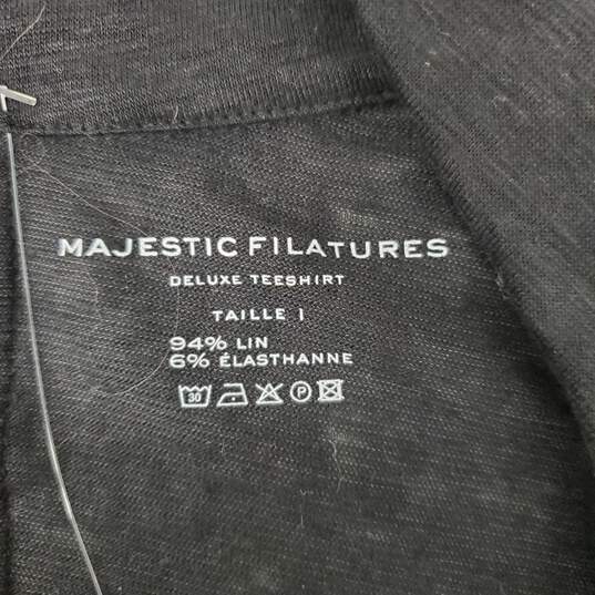 NWT Majestic Filatures WM's Linen Elastane Single Button Black Jacket Size XS image number 3