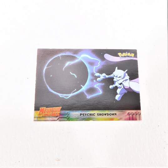 Pokemon Topps Foil Psychic Showdown #33 Mewtwo Strikes Back Blue Logo Card image number 1