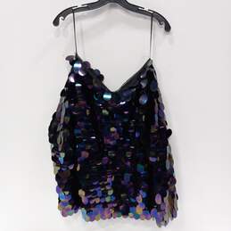 WOMEN'S MULTICOLOR FREE PEOPLE SEQUIN BLOUSE DRESS SIZE L NEW WITH TAG alternative image