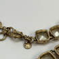 Designer J. Crew Gold-Tone Crystal Cut STone Classic Statement Necklace image number 4