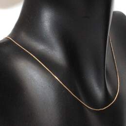 14K Yellow Gold 15" Serpentine Chain Necklace - 0.85g