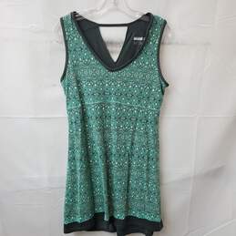 Women's Green V-Neck Marmot Cotton/Polyester Sundress Size L