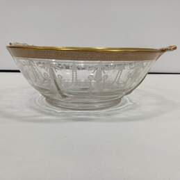 Esco 1940s Glass Bowl With Gold Trim alternative image
