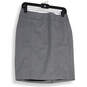 NWT Womens Gray Flat Front Back Zip Straight And Pencil Skirt Size 6 image number 1