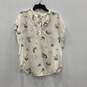 NWT Womens White Black Sleeveless Pullover Blouse Top Shirt Size Medium image number 1