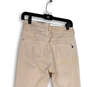 Womens Beige Denim Light Wash Stretch Pockets Bootcut Leg Jeans Size 28R image number 4