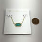 Designer Kendra Scott Gold-Tone Blue Crystal Pendant Necklace w/ Dust Bag image number 3